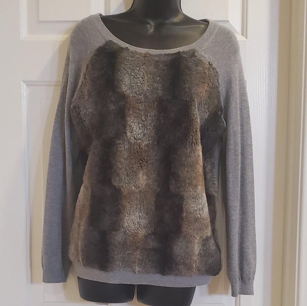 Bar III Faux Fur Sweater